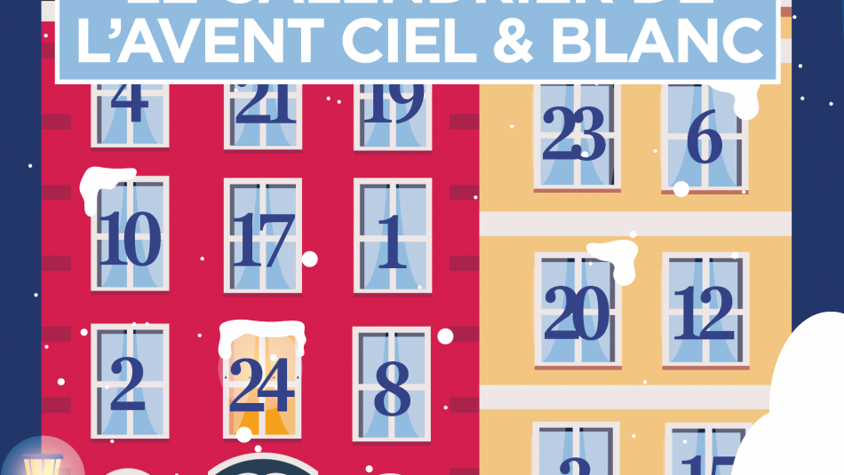 Calendrier de l'avent ciel & blanc